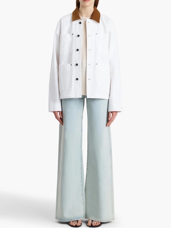 KHAITE Denim - Khaite Wide Leg Light Blue Women's Jeans